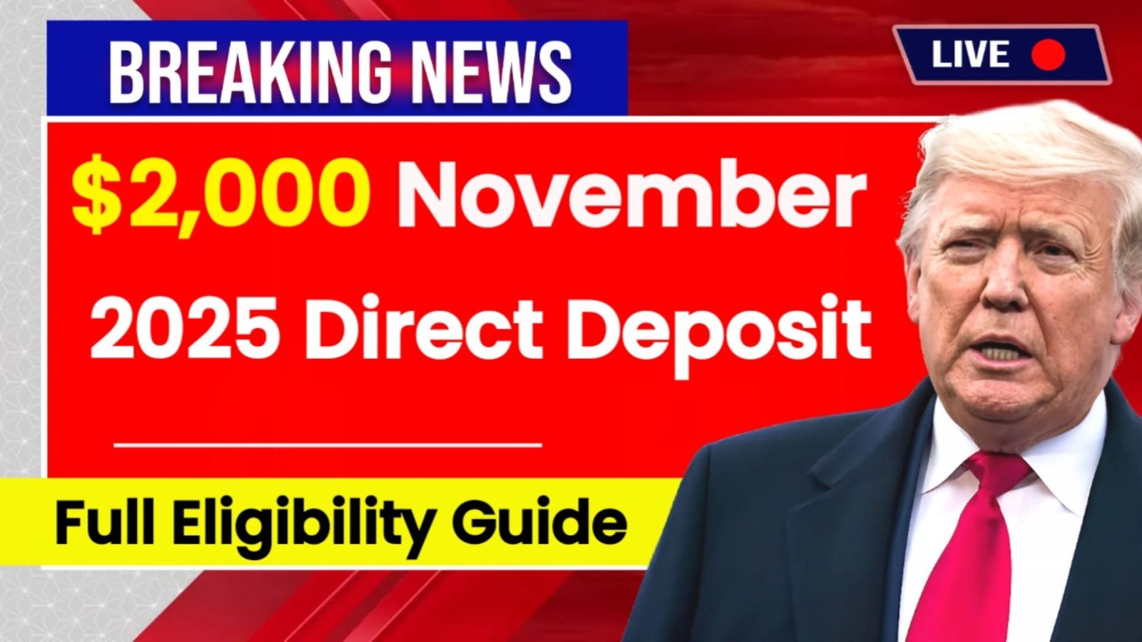 $2,000 November 2025 Direct Deposit: Full Eligibility Guide, Exact Payment Dates & Simple IRS Rules for U.S. Citizens
