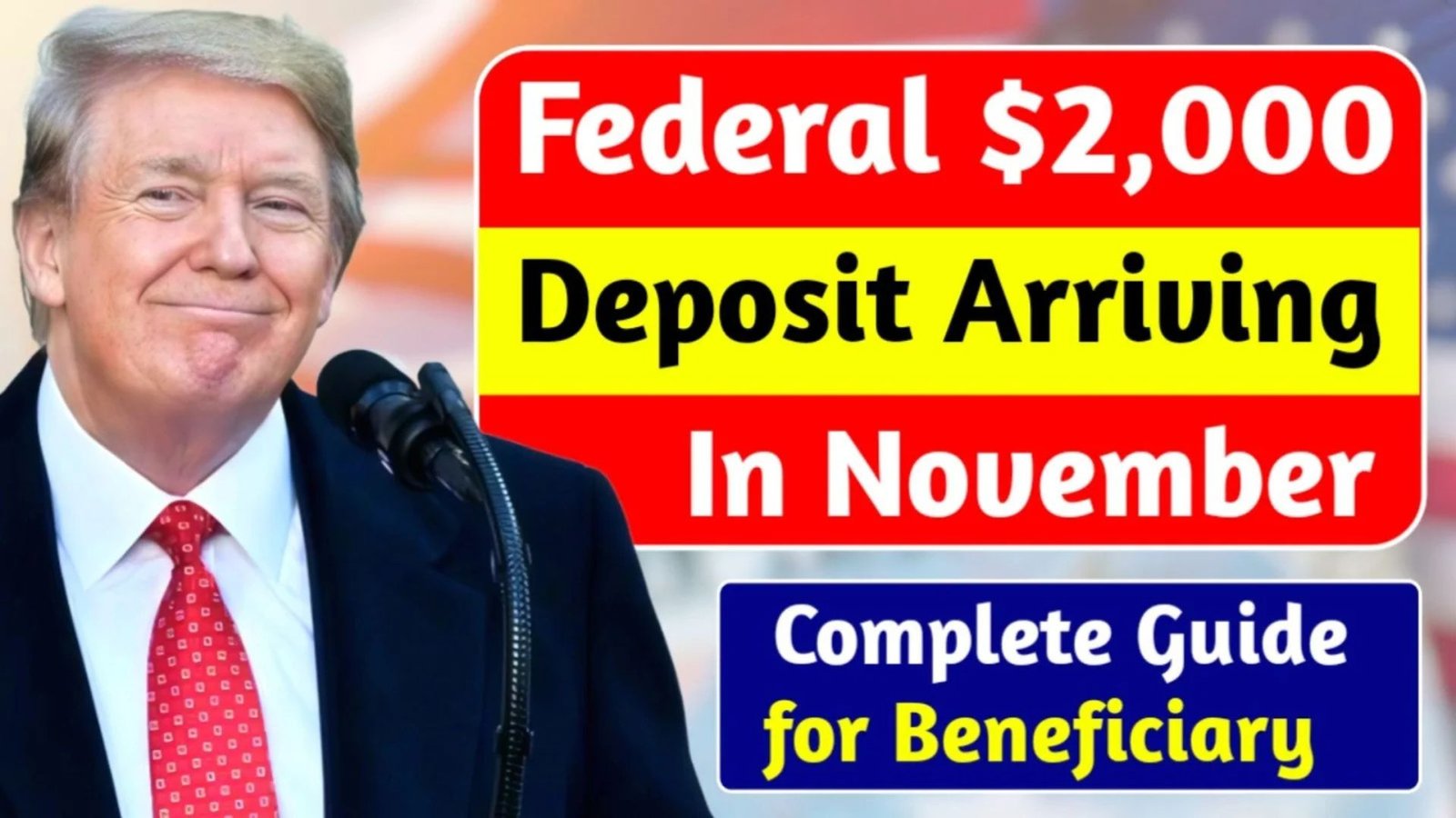 Federal $2000 Deposit Arriving November 2025 - Complete Guide For Beneficiaries