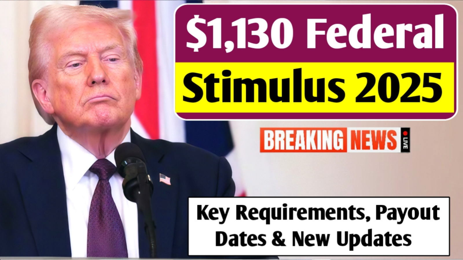$1,130 Federal Stimulus 2025: Who Qualifies, When It Arrives & Key Updates